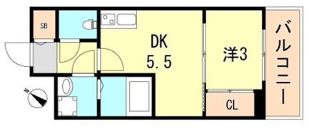 セレニテ神戸元町クレアの間取り画像