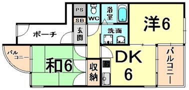 MIZUKI武庫之荘の間取り画像
