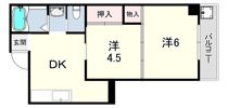 マンション向洋の間取り画像