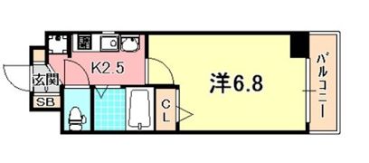 エステムコート神戸ハーバーランド前IVベイライトの間取り画像