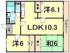 ルネスボヌールの間取り画像