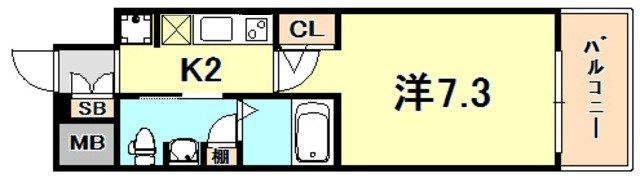 エステムプラザ神戸水木通グランクロスの間取り画像