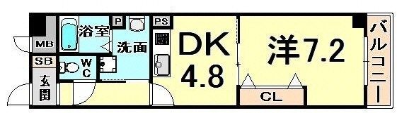 グランデル武庫之荘の間取り画像