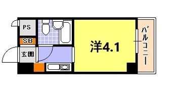 ネオハイツ三宮の間取り画像