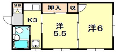 ハイツ本山北町の間取り画像