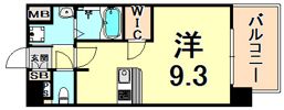プレサンス三宮東フィールの間取り画像