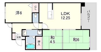 NACK Flats崇徳院の間取り画像