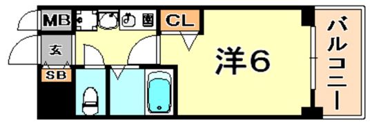 エステムコート神戸元町通の間取り画像