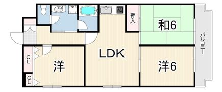 ヴィラ浜甲子園の間取り画像