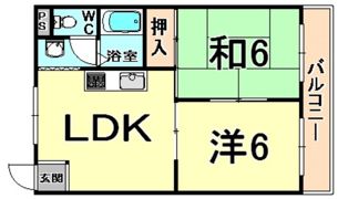 ホーク武庫之荘の間取り画像