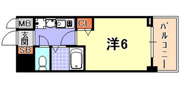 エステムコート神戸元町通の間取り画像