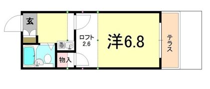 レオパレス打出第2の間取り画像