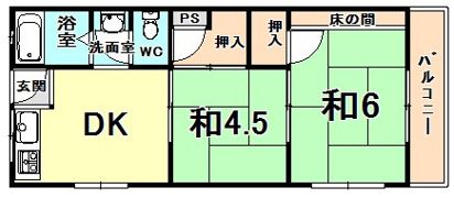 サンハイツ武庫の間取り画像