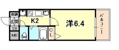 エステムプラザ神戸水木通グランクロスの間取り画像