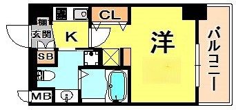 エステムコート三宮駅前IIIマジェスティの間取り画像