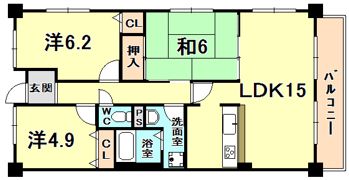 夙川レッチオ・レジデンツァの間取り画像