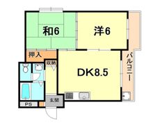 ダンディライオン住吉川の間取り画像