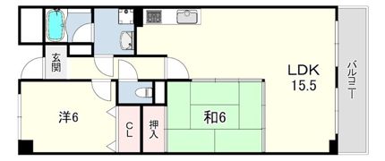 パラシオ苦楽園の間取り画像