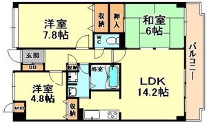 シャムロックコート西岡本の間取り画像