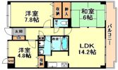シャムロックコート西岡本の間取り画像