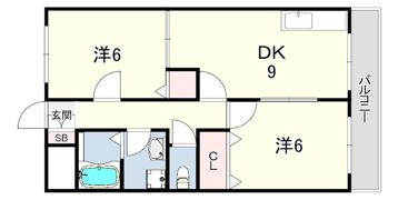 ラフォーレ七松の間取り画像