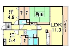 エドモンドヒルズ夙川の間取り画像