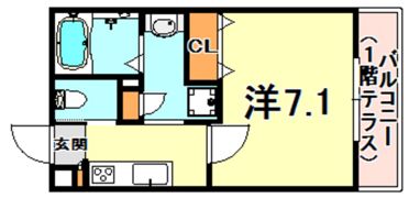 HCフラッツ魚崎IIの間取り画像