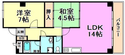 レジデンス本山の間取り画像