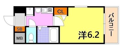 エステムコート神戸ハーバーランド前IIIコスタリティの間取り画像