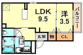 クレール天城通の間取り画像