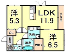 グレイスコート本山中町の間取り画像