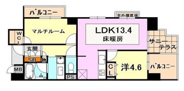 エスコートみなと元町海岸通の間取り画像