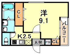 フジパレス御影EASTの間取り画像