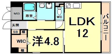 ウィスタリア立花の間取り画像