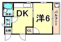 北口ハイツの間取り画像