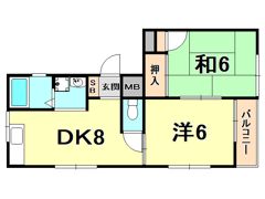 夙川ニューハイツの間取り画像