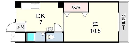コーポ甲南の間取り画像