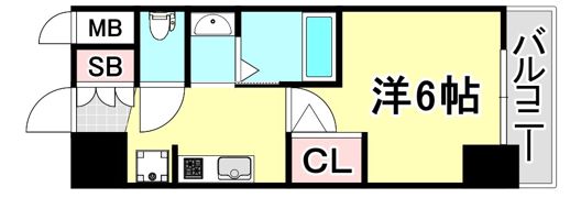 エステムコート新神戸II駅前山手の間取り画像