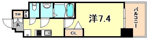 エスライズ神戸三宮山手通弐番館の間取り画像