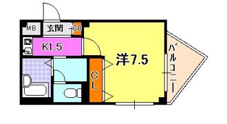 プレステージ三宮の間取り画像