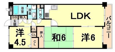 フロール新伊丹の間取り画像