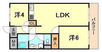 六甲北中ビルの間取り画像