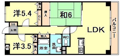 ベレッツァ芦屋IIIの間取り画像