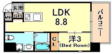 シティフラット六甲道IIの間取り画像