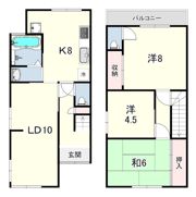 松ノ内町貸戸建の間取り画像