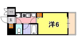 エステムコート神戸・県庁前の間取り画像