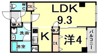 プリエール阪神尼崎の間取り画像