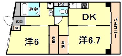 西宮センタービルの間取り画像