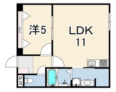 Kパラッツォ尼崎駅前の間取り画像