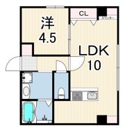 Kパラッツォ尼崎駅前の間取り画像
